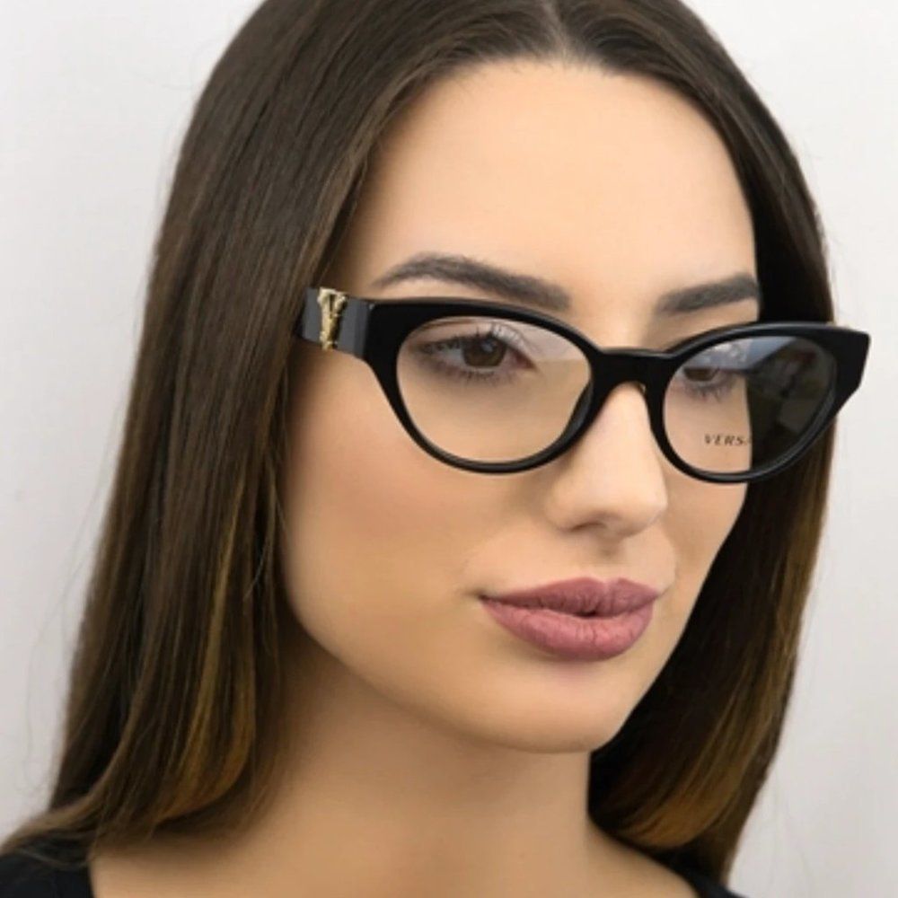 Sale! Versace Black Acetate 53mm Eyeglasses